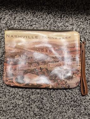 Patricia Nash Nashville Tennessee Vintage Map Wristlet - Brown/Tan